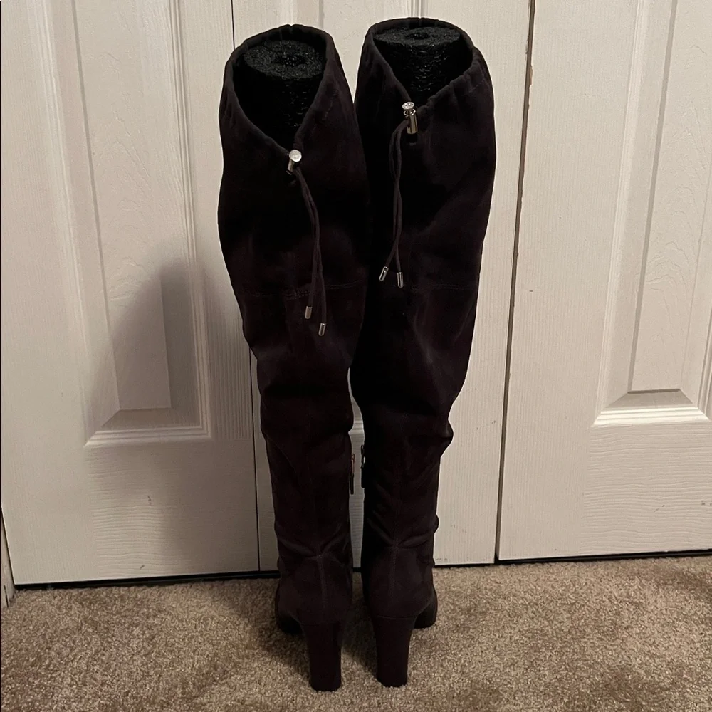 Sam Edelman Charcoal Over-the-Knee Suede Boots Size 7 1/2”